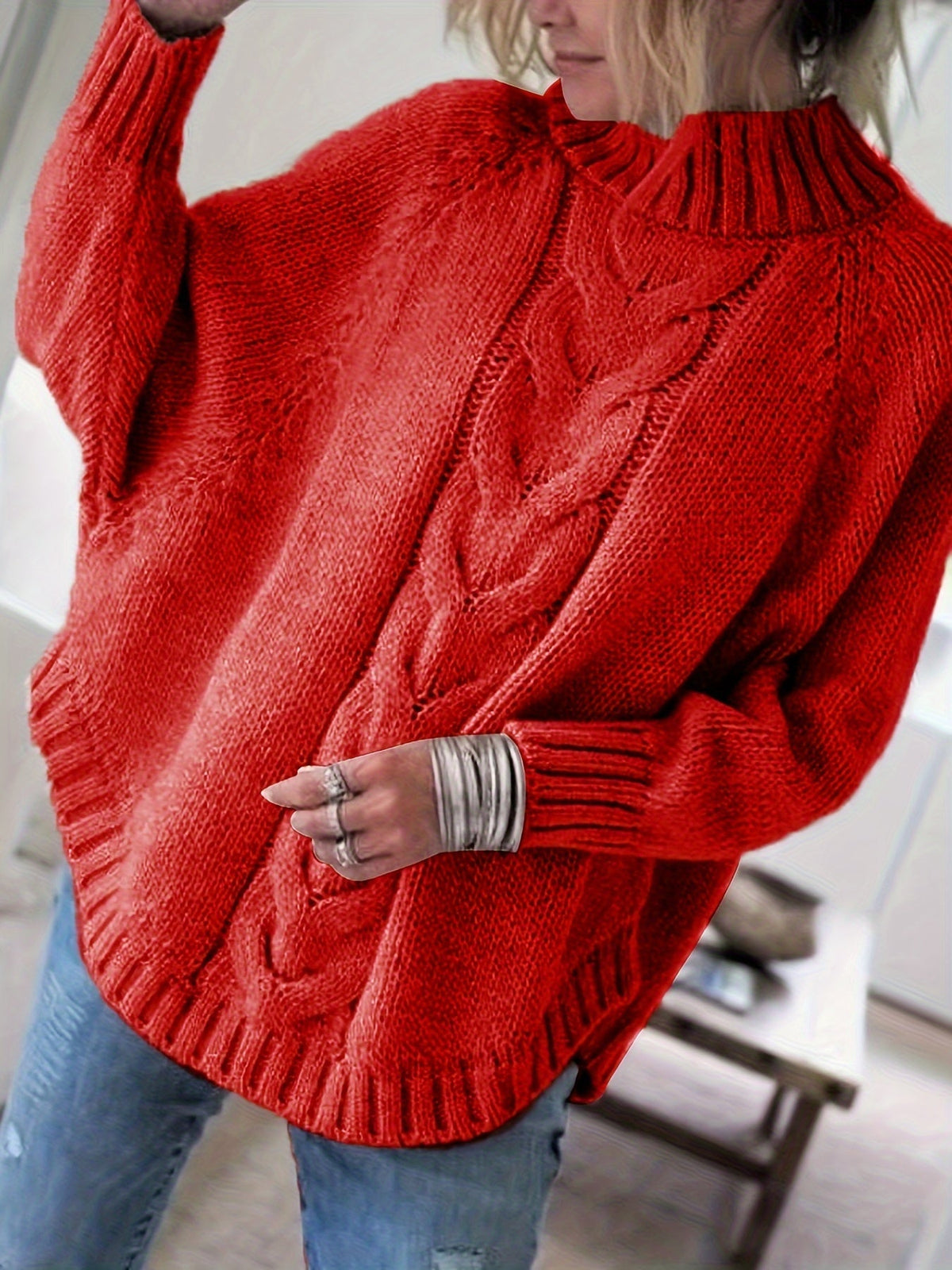 Maglione Donna con Collo Alto – Calore Avvolgente per l'Inverno