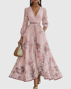 Rowella | Abito Maxi con Pieghe Donna Elegante Cerimonia