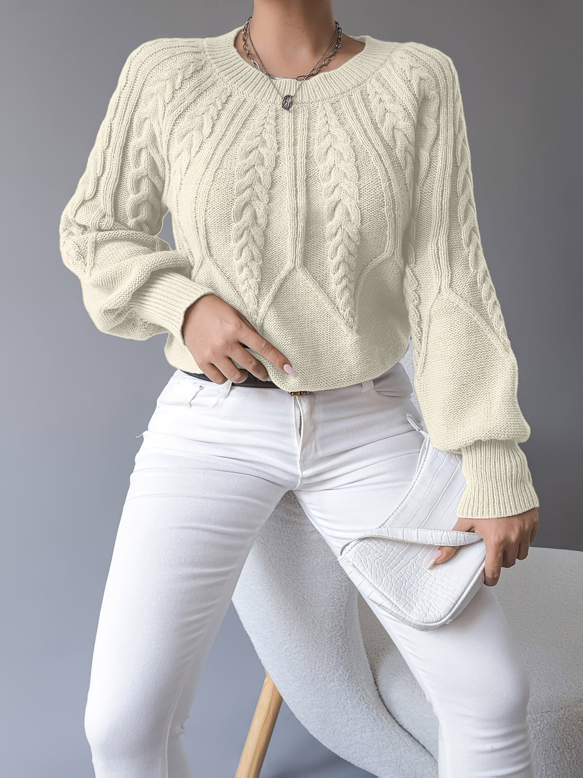 Maglione Donna a Trecce Chunky – Calore Nordico con Stile
