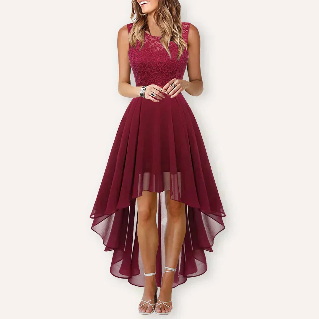 Kaitlyn | Abito Elegante Asimmetrico da Cerimonia