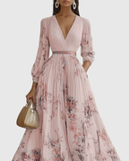 Rowella | Abito Maxi con Pieghe Donna Elegante Cerimonia