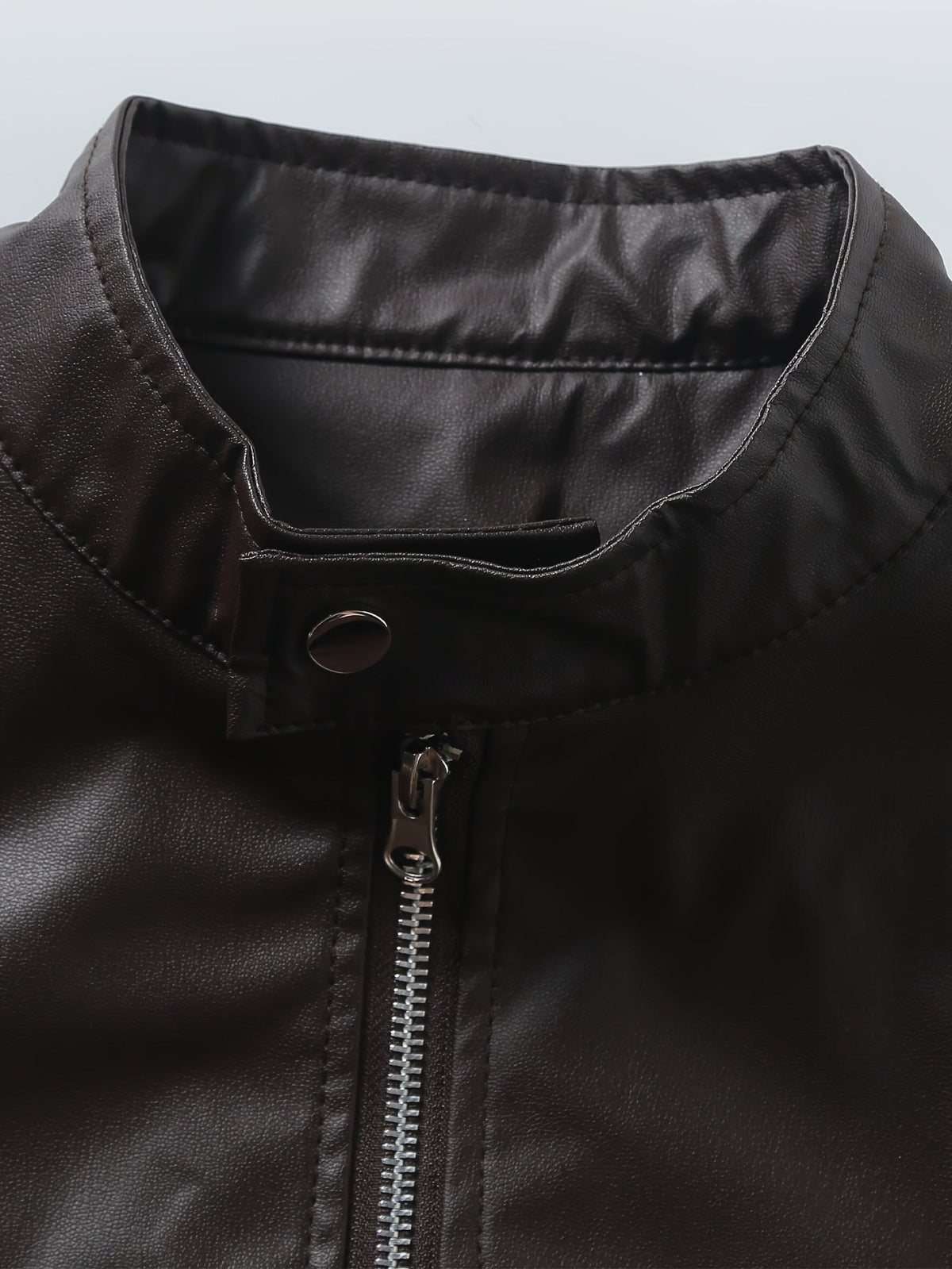 Giacca Uomo con Collo Rialzato Stile Moto – Look Deciso