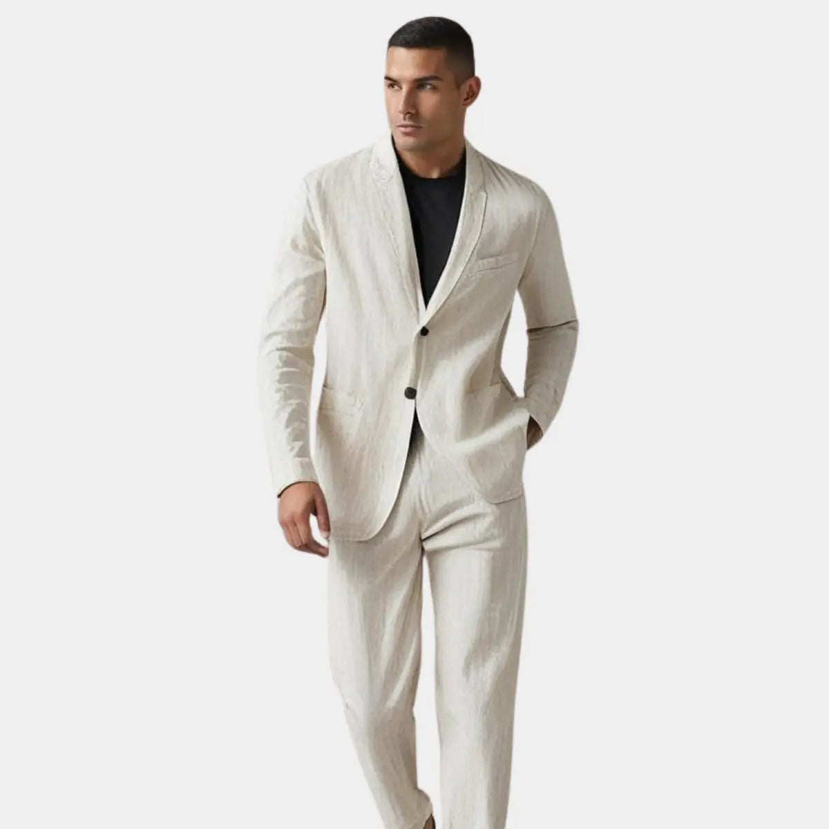 Completo Misto Lino con Rever Uomo | Smart Casual Raffinato
