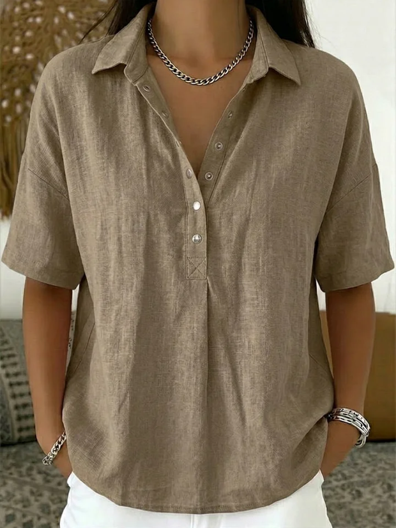 Quinley | Camicia Casual con Collo e Bottoni