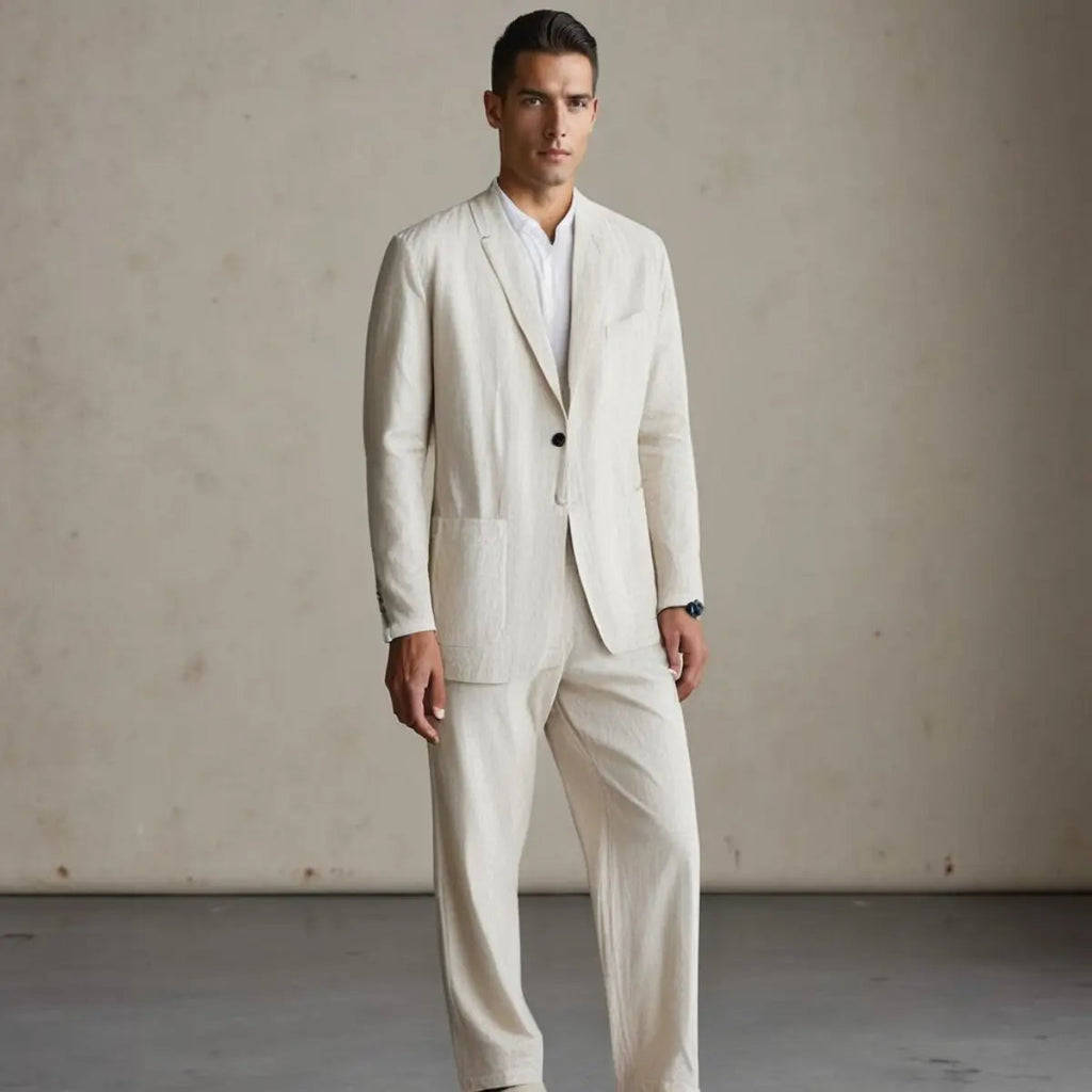 Completo Misto Lino con Rever Uomo | Smart Casual Raffinato