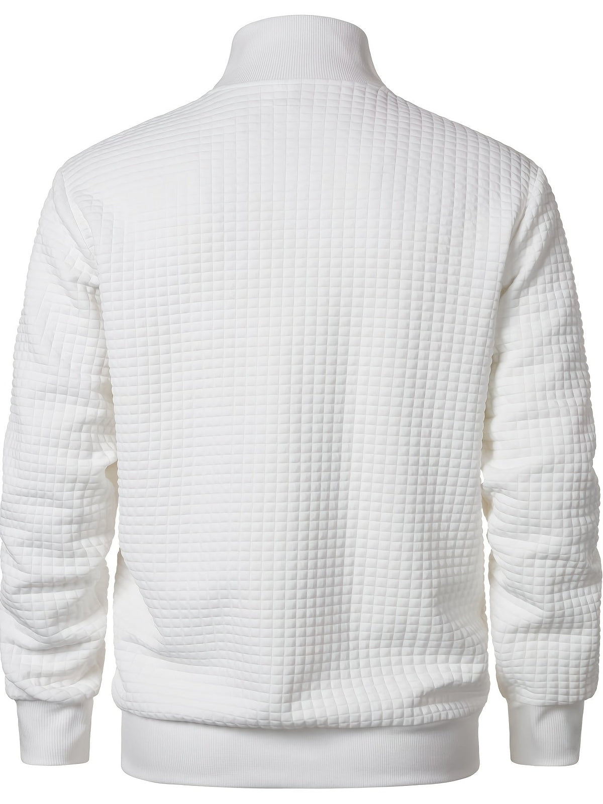 Giacca Uomo Texturizzata con Collo Rialzato – Design Pulito