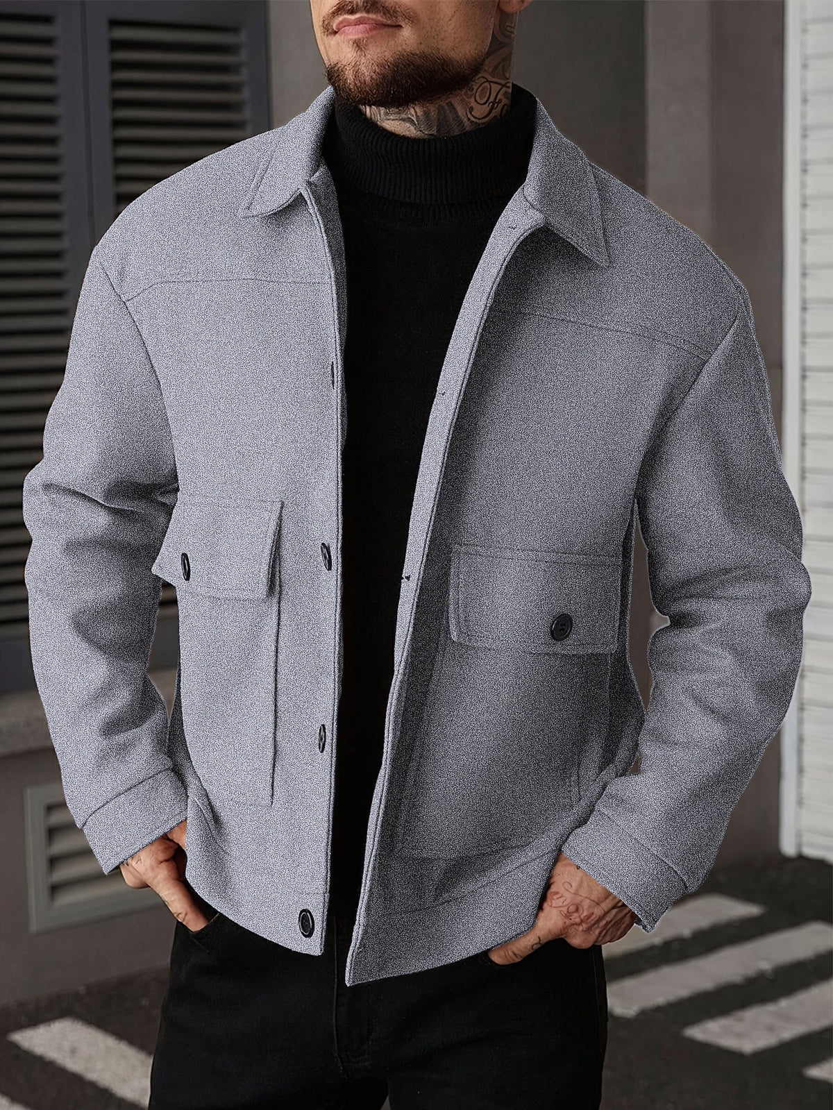 Giacca Uomo Overshirt Strutturata – Stile Layering Moderno