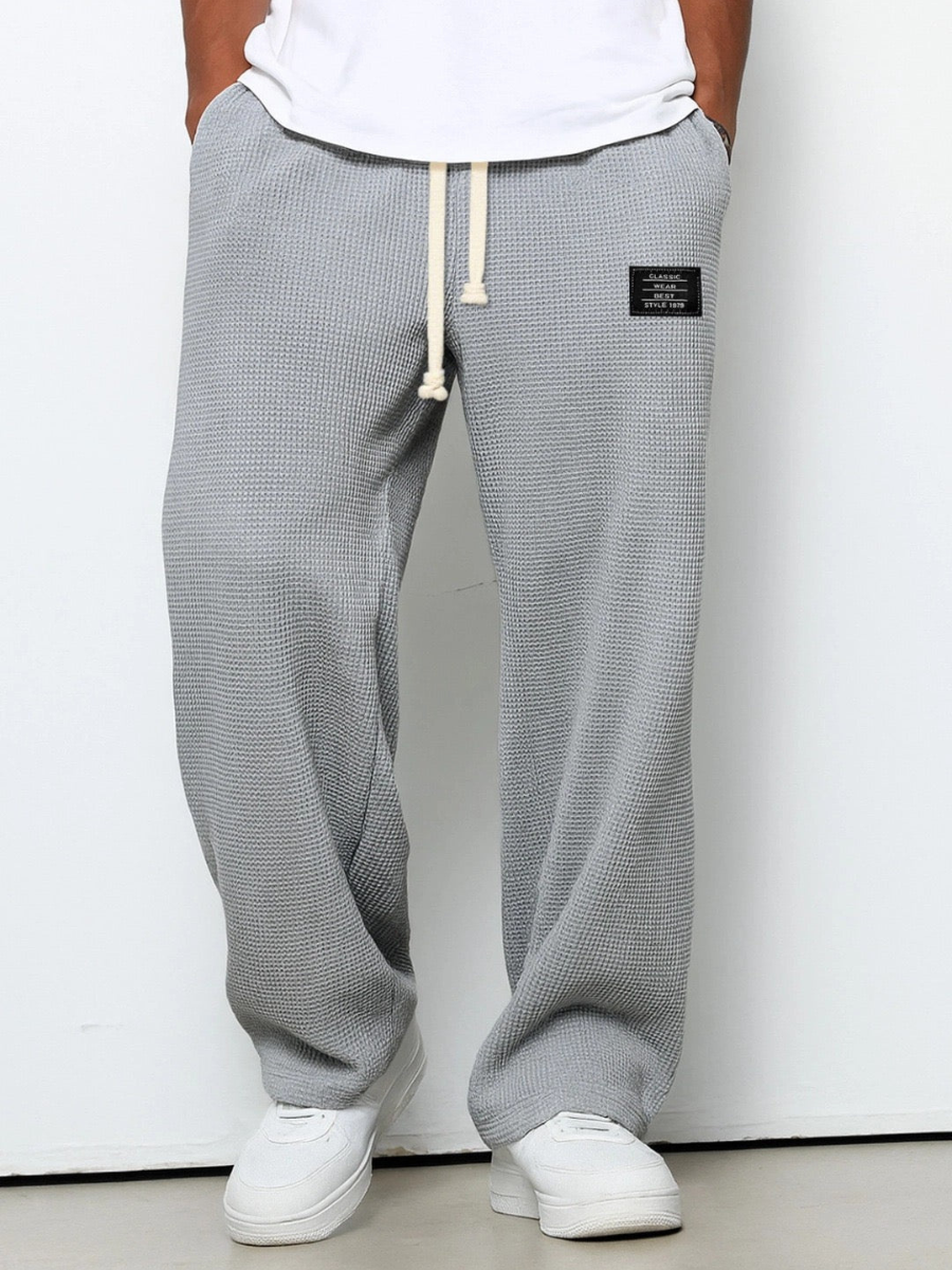 Pantaloni a Gamba Larga Casual Uomo con Coulisse