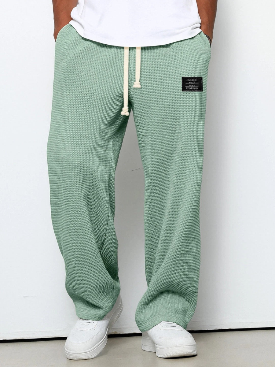 Pantaloni a Gamba Larga Casual Uomo con Coulisse