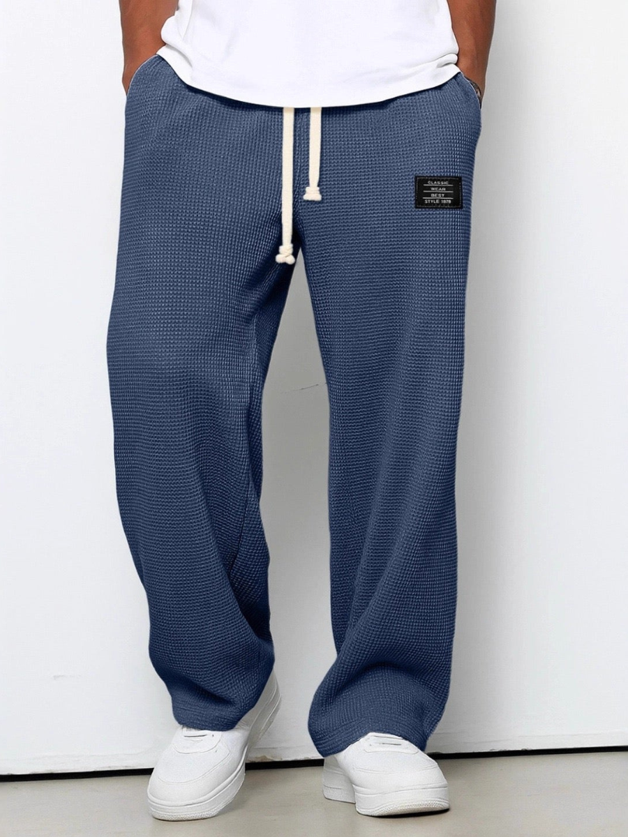 Pantaloni a Gamba Larga Casual Uomo con Coulisse