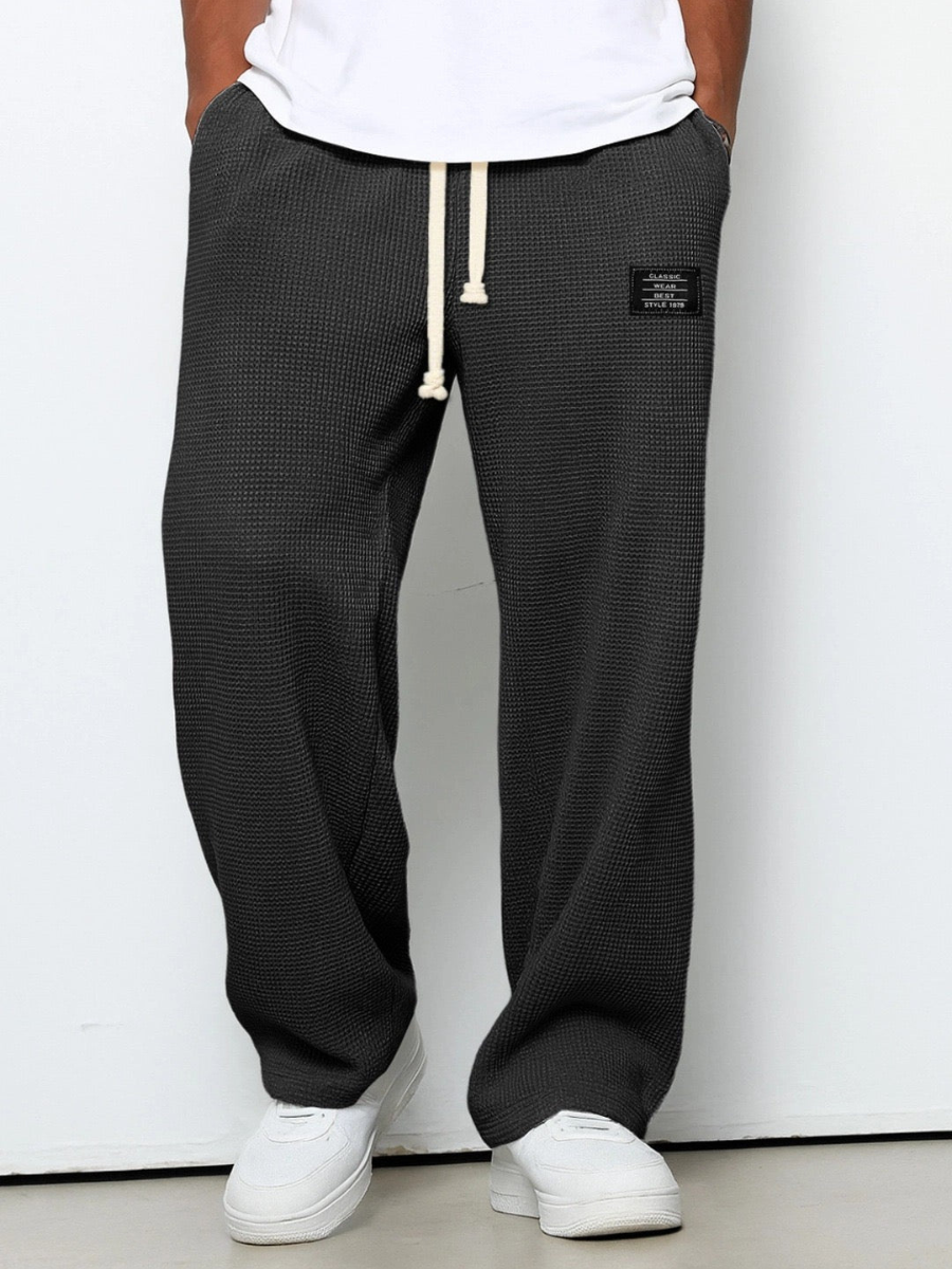 Pantaloni a Gamba Larga Casual Uomo con Coulisse