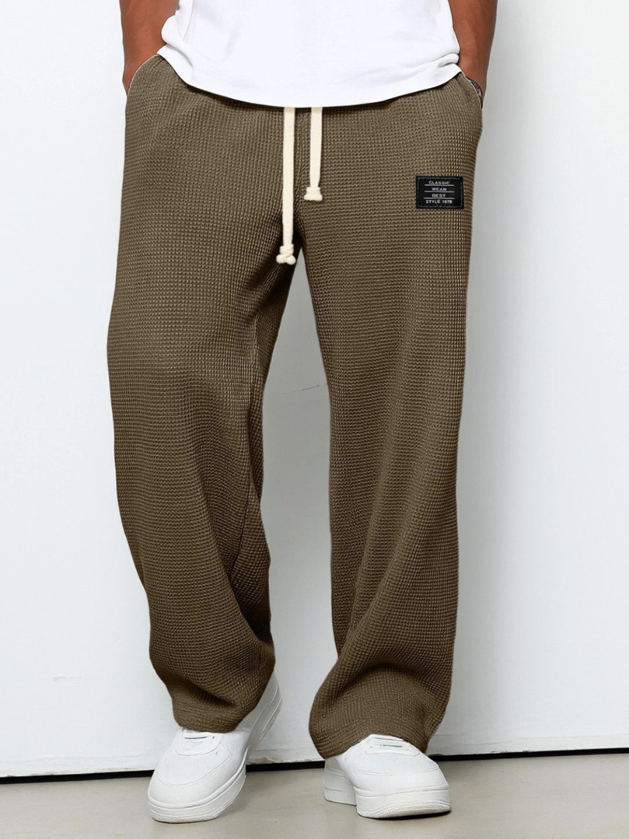 Pantaloni a Gamba Larga Casual Uomo con Coulisse