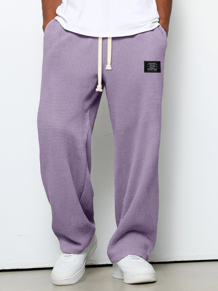 Pantaloni a Gamba Larga Casual Uomo con Coulisse