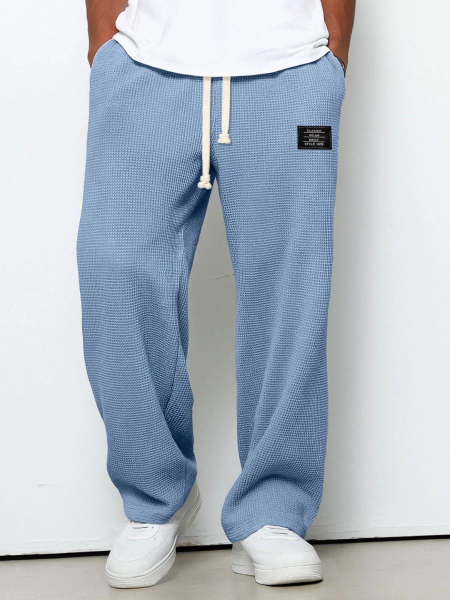 Pantaloni a Gamba Larga Casual Uomo con Coulisse