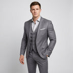 Completo Slim Fit Tre Pezzi Rever Blu Navy Uomo | Elegante