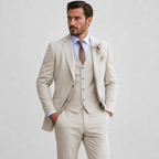 Abito in Lino Tre Pezzi con Gilet Uomo | Eleganza Estiva