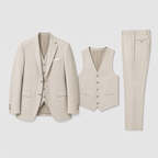 Abito in Lino Tre Pezzi con Gilet Uomo | Eleganza Estiva