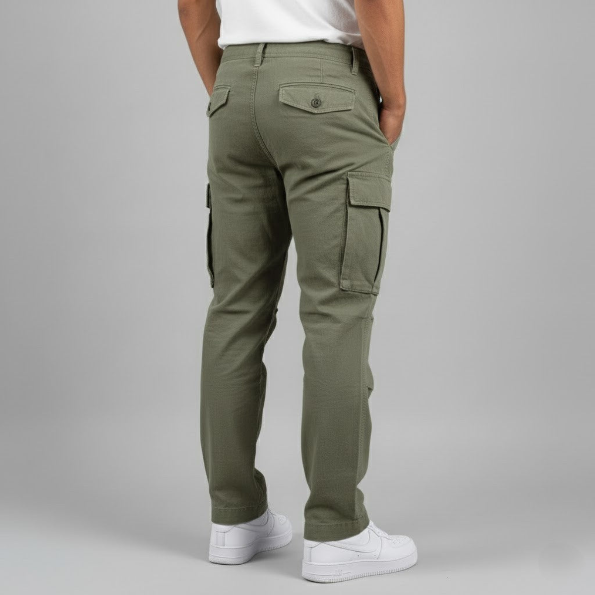 Pantaloni Cargo Casual Uomo Fit Ampio