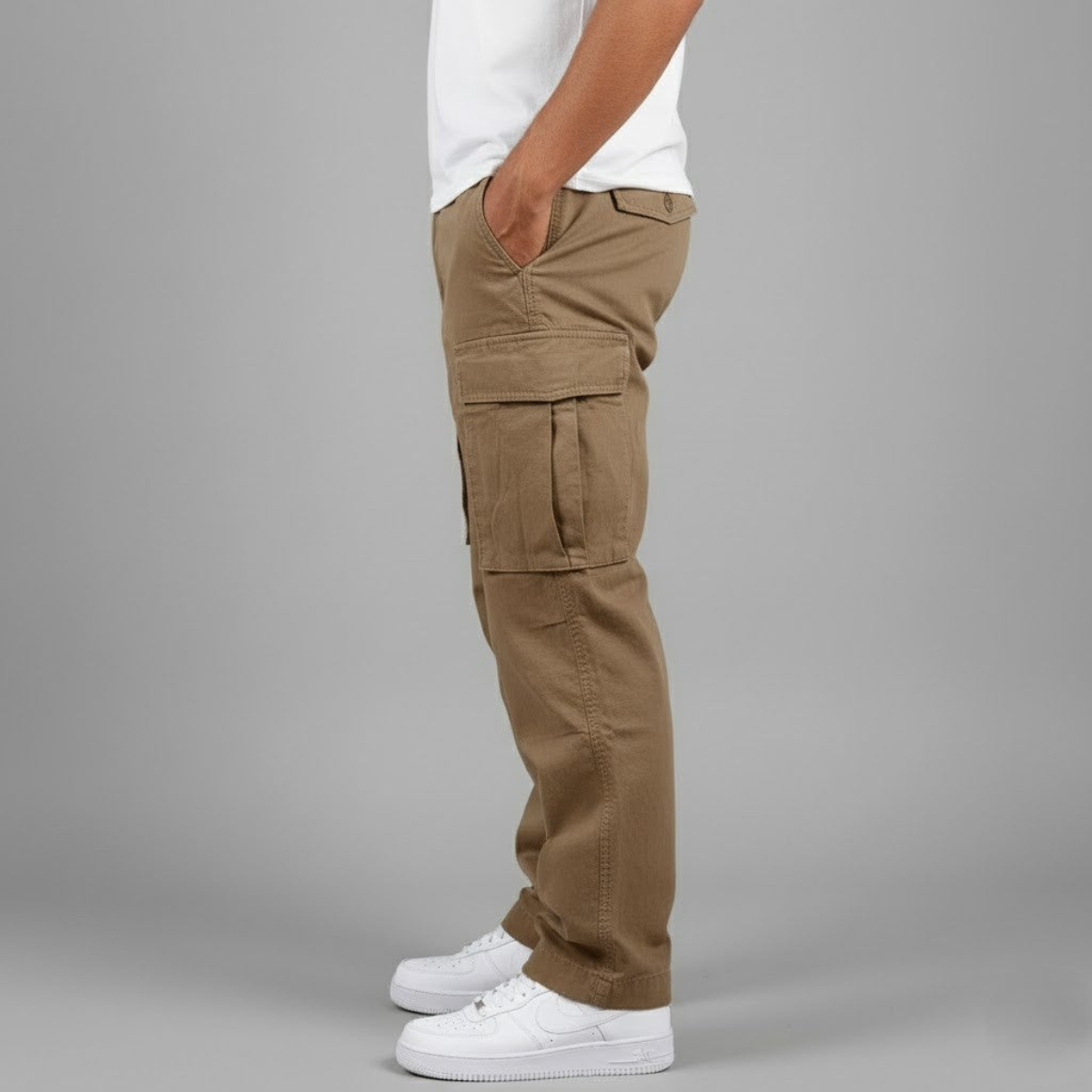 Pantaloni Cargo Casual Uomo Fit Ampio