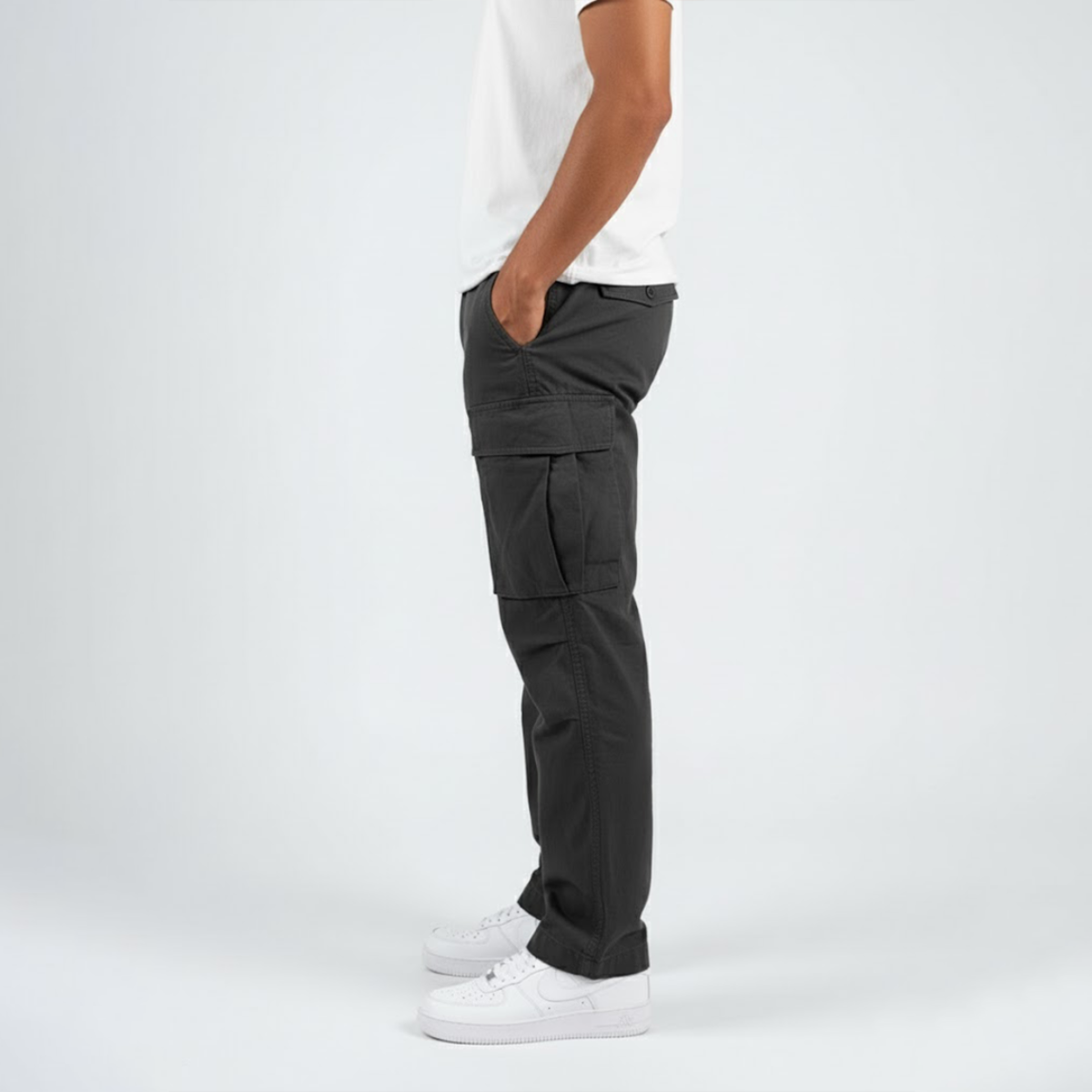 Pantaloni Cargo Casual Uomo Fit Ampio