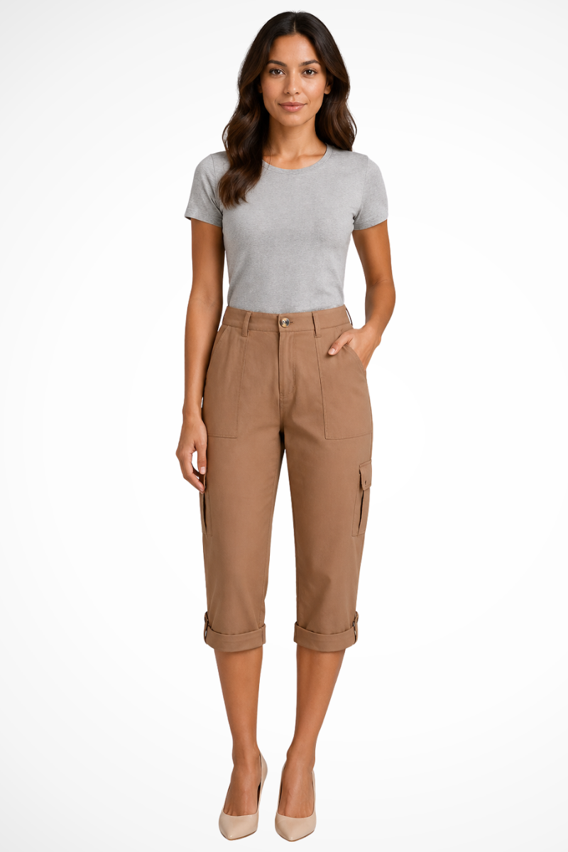 Pantaloni Cargo Donna Cropped