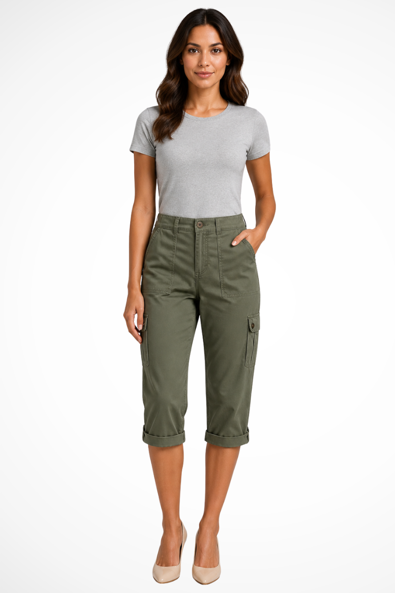 Pantaloni Cargo Donna Cropped