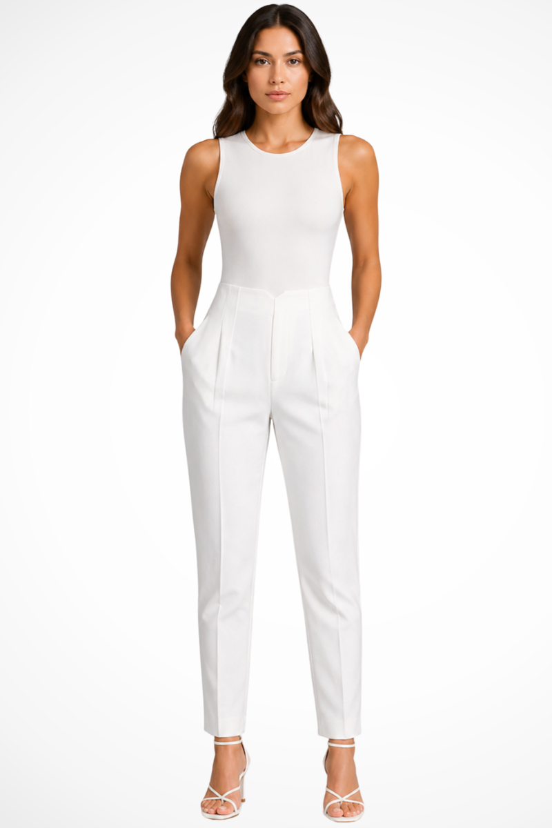 Pantaloni Donna a Vita Alta Cropped