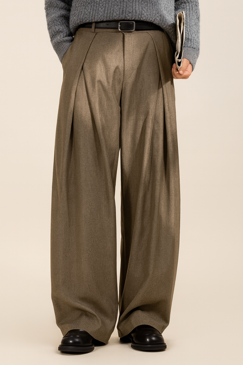Pantaloni Uomo a Gamba Larga Smart Casual