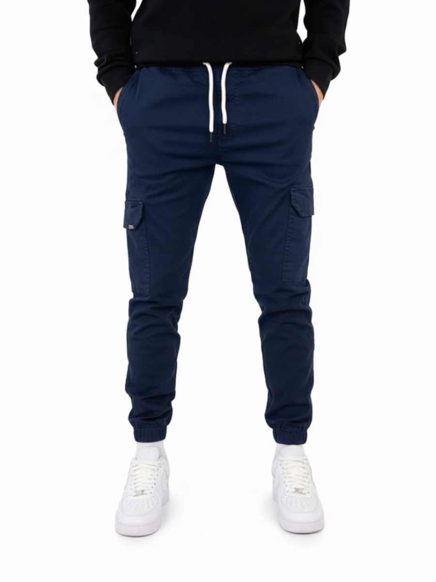Pantaloni Cargo Casual Uomo con Tasche Utility