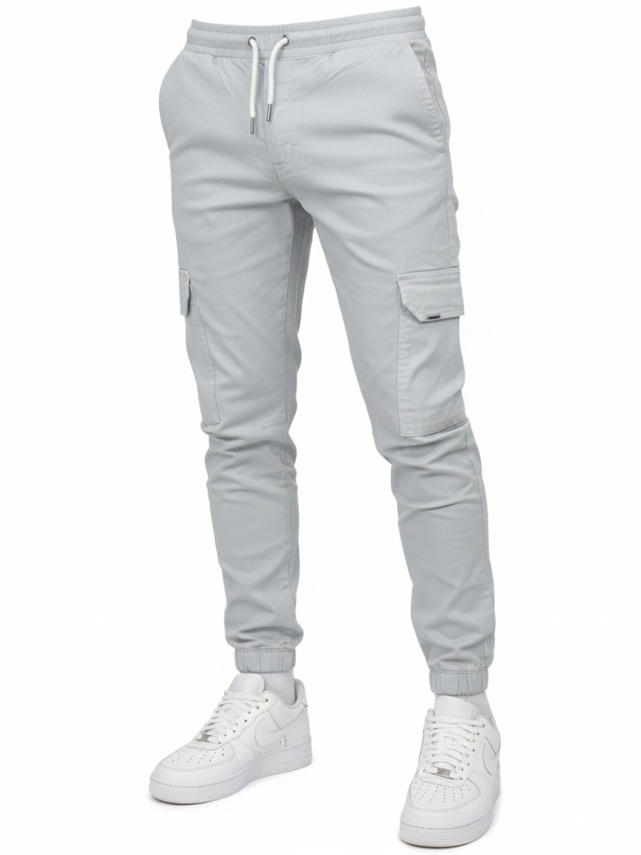 Pantaloni Cargo Casual Uomo con Tasche Utility