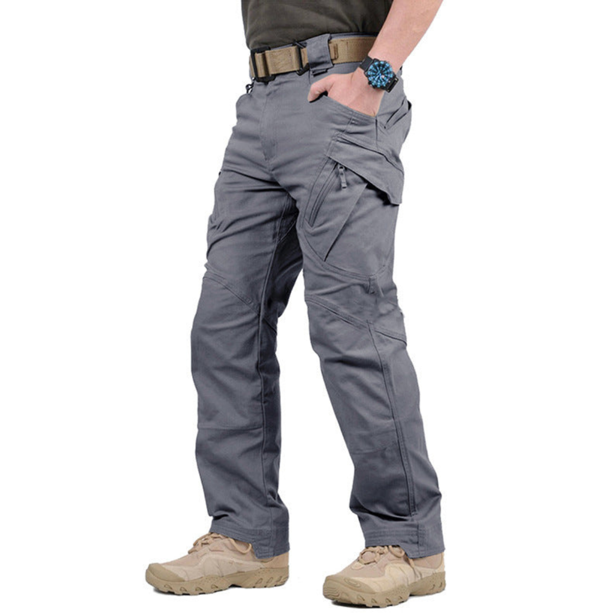 Pantaloni Cargo Tattici Uomo con Tasche Utility