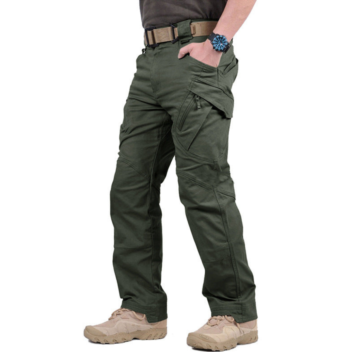 Pantaloni Cargo Tattici Uomo con Tasche Utility