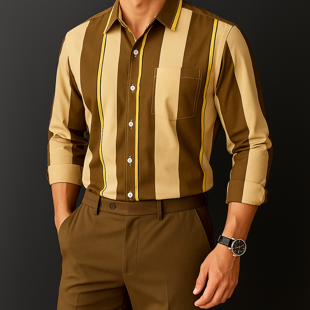 Simon™ | Camicia in Cotone Uomo Classica Raffinata