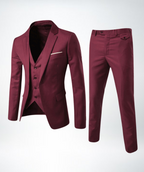 Completo Slim Fit Tre Pezzi Rever Blu Navy Uomo | Elegante