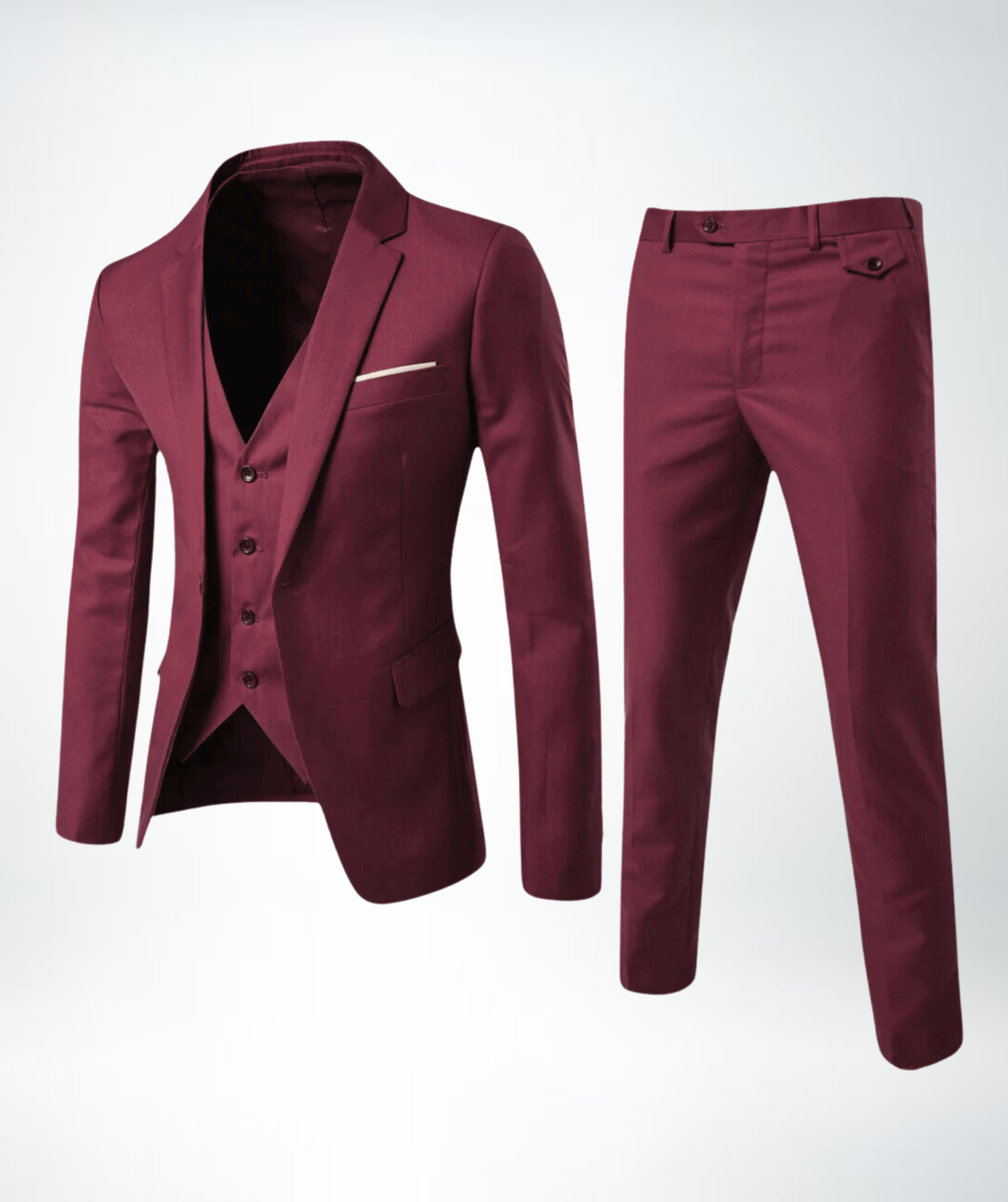 Completo Slim Fit Tre Pezzi Rever Blu Navy Uomo | Elegante