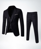 Completo Slim Fit Tre Pezzi Rever Blu Navy Uomo | Elegante