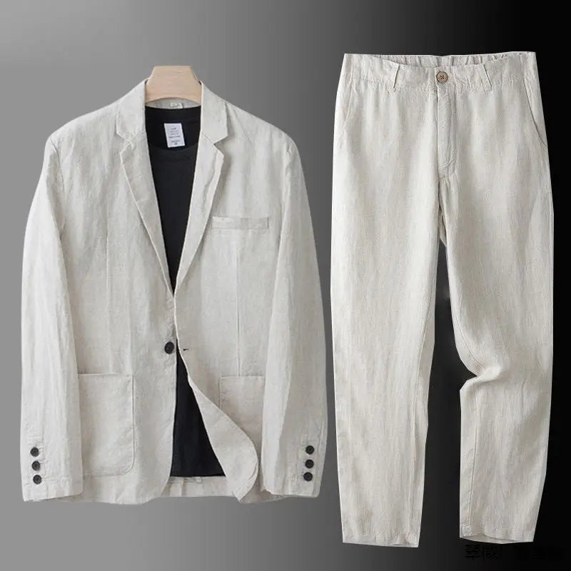 Completo Misto Lino con Rever Uomo | Smart Casual Raffinato
