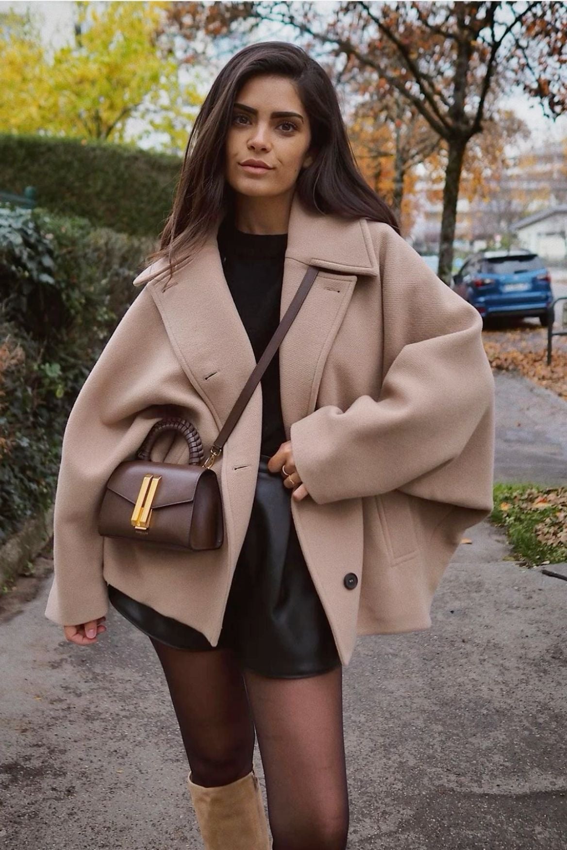 Cappotto Oversize Donna Elegante in Misto Lana Morbido per l'Inverno