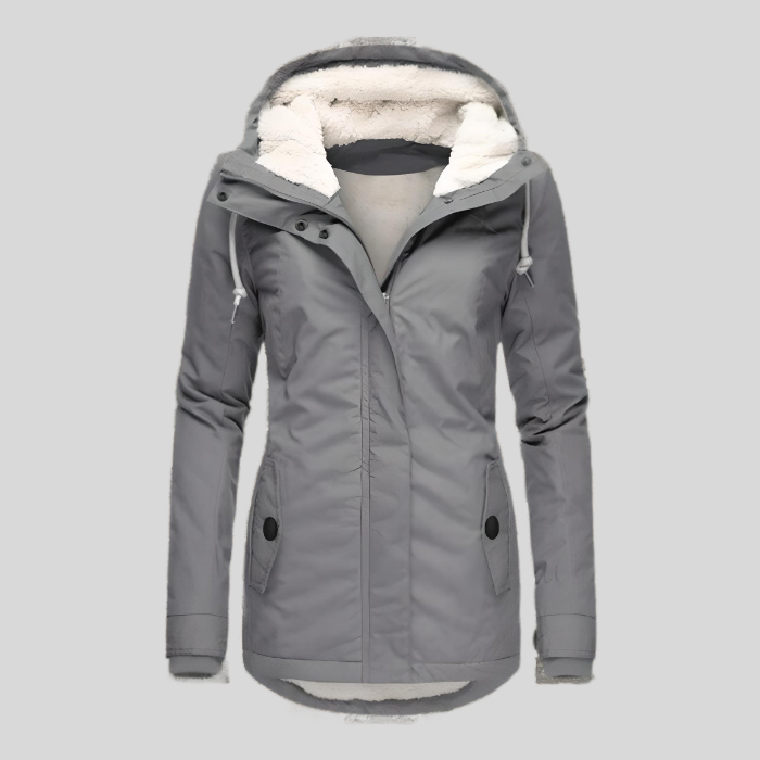 Parka Lungo Invernale Donna Impermeabile con Fodera in Pelliccia Sintetica