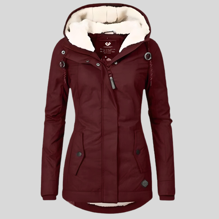 Parka Lungo Invernale Donna Impermeabile con Fodera in Pelliccia Sintetica