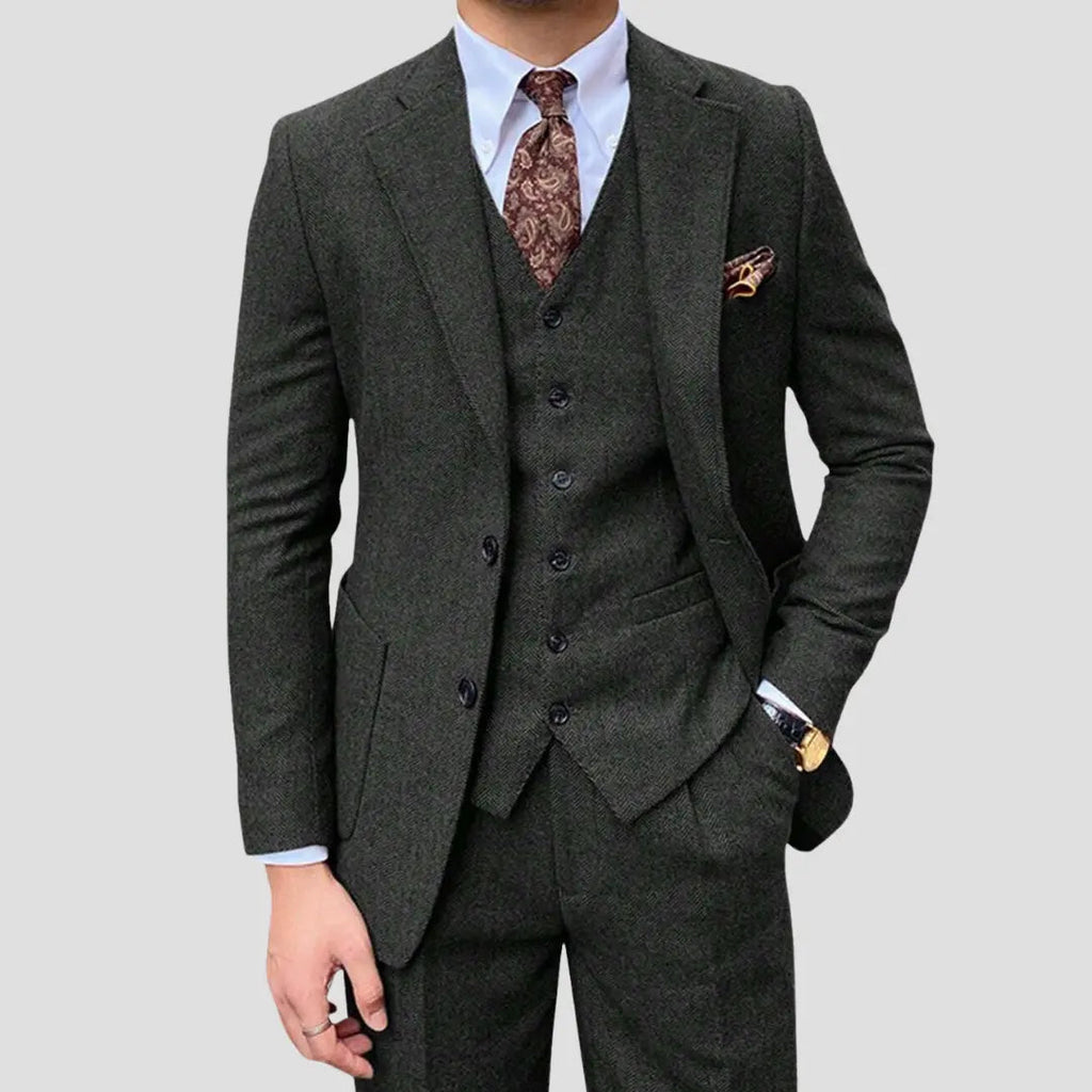 Completo Slim Fit Tre Pezzi Nero Uomo | Eleganza Formale