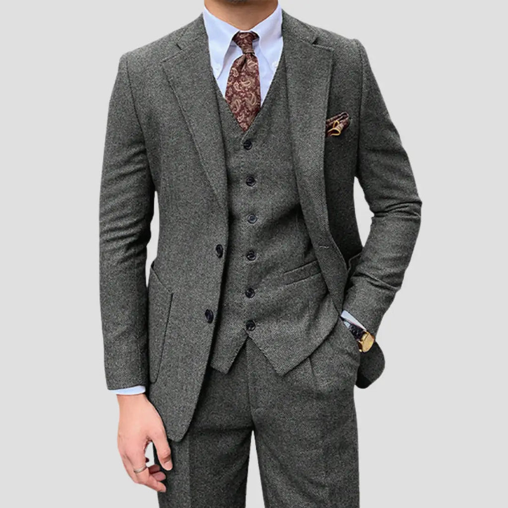 Completo Slim Fit Tre Pezzi Nero Uomo | Eleganza Formale