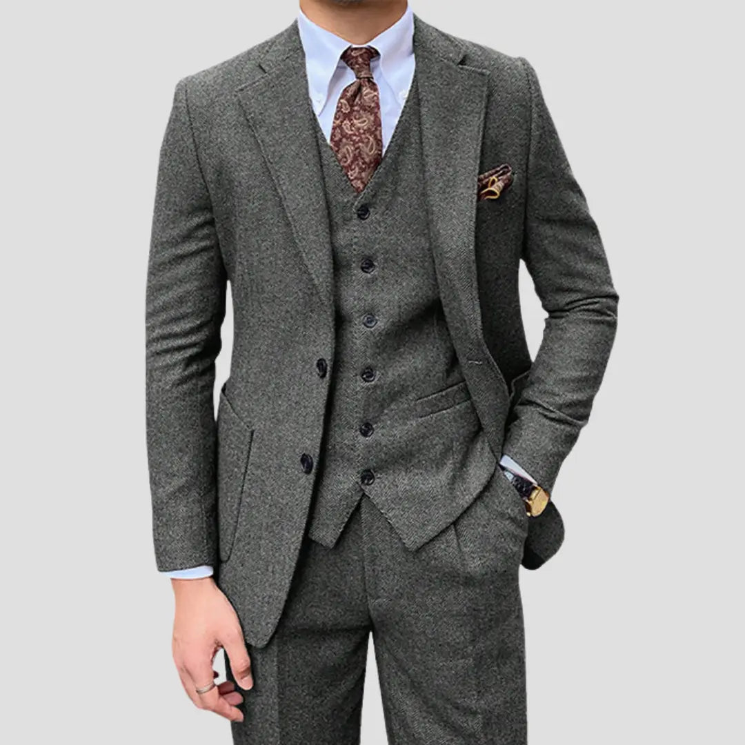 Completo Slim Fit Tre Pezzi Nero Uomo | Eleganza Formale