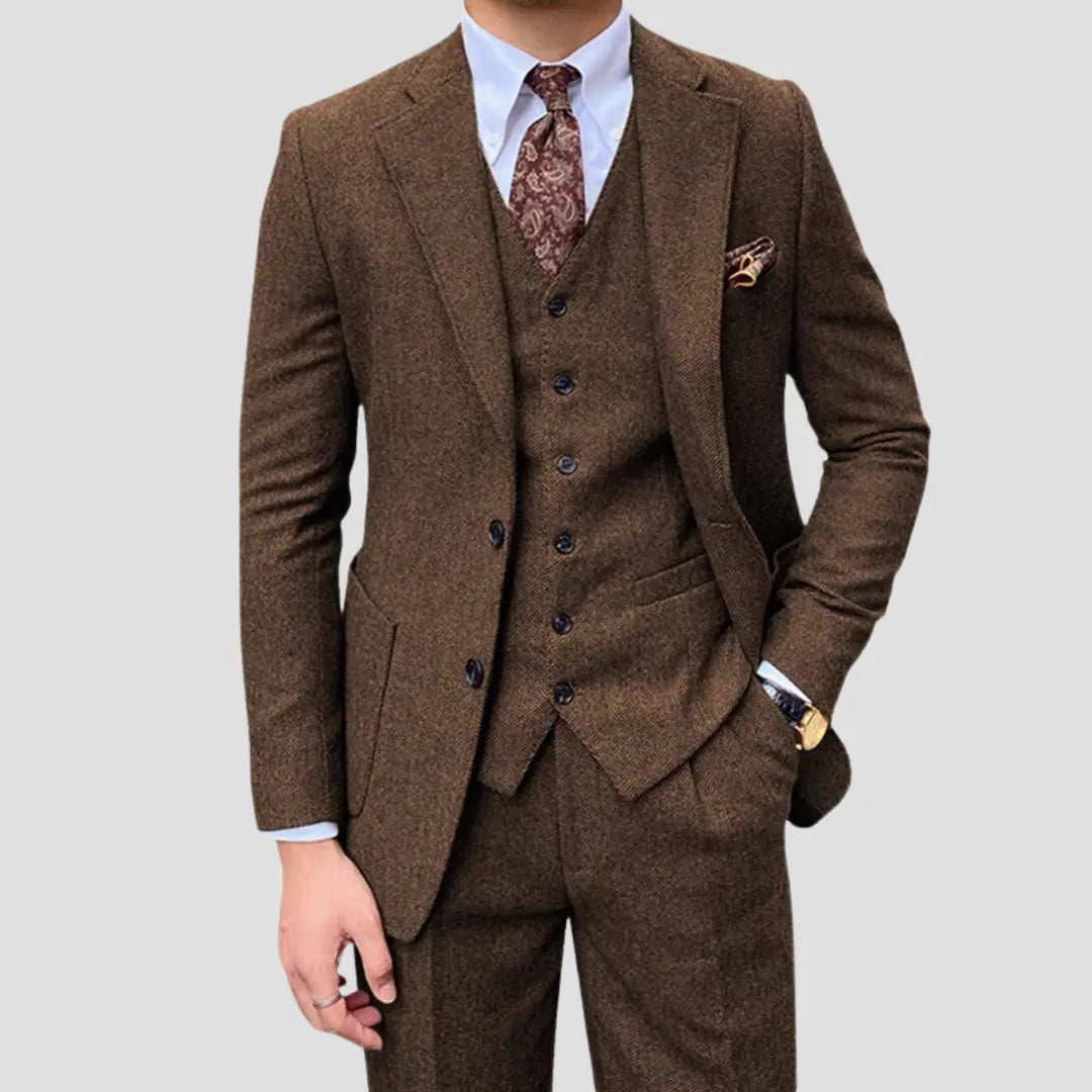 Completo Slim Fit Tre Pezzi Nero Uomo | Eleganza Formale