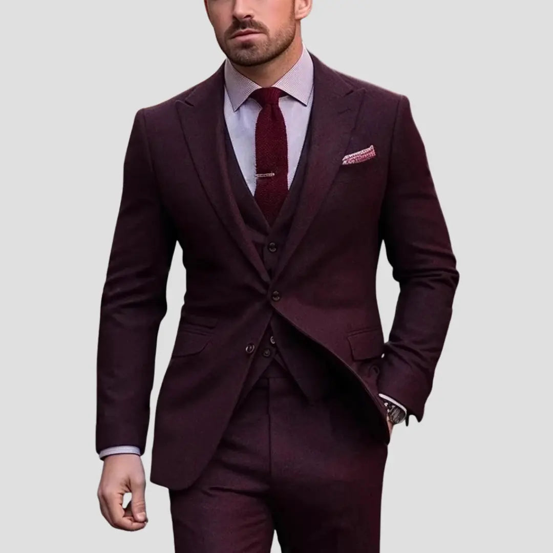 Abito Slim Fit Tre Pezzi Uomo | Completo Elegante Cerimonia