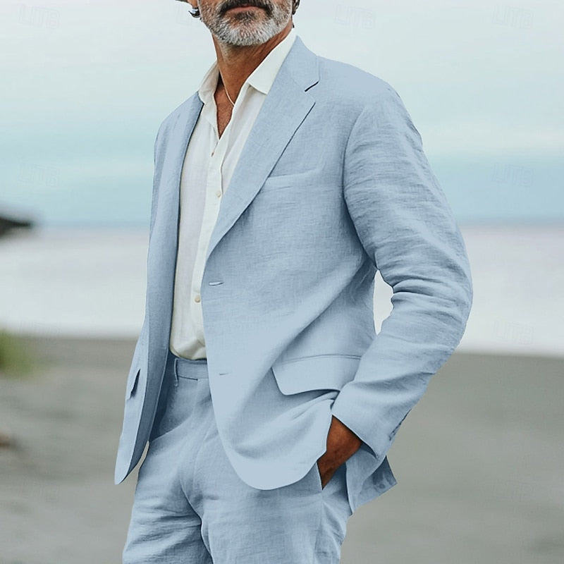 Abito in Lino Relaxed Fit Uomo | Completo Fresco Estivo