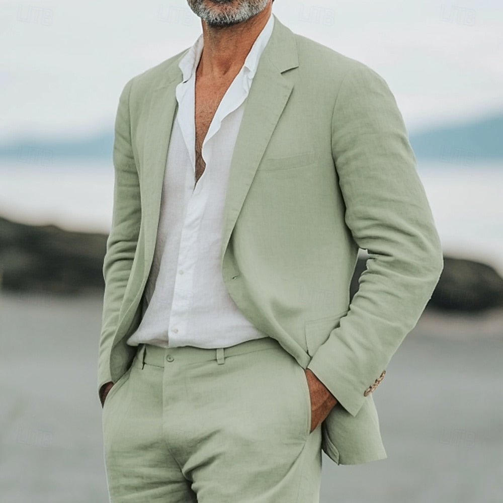 Abito in Lino Relaxed Fit Uomo | Completo Fresco Estivo