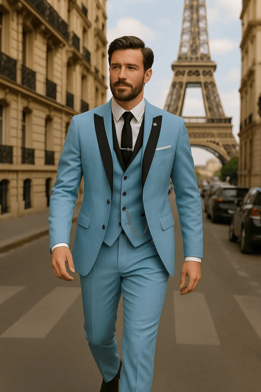 Completo Slim Fit Tre Pezzi con Gilet Uomo | Verde Elegante