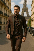 Completo Slim Fit Tre Pezzi con Gilet Uomo | Verde Elegante