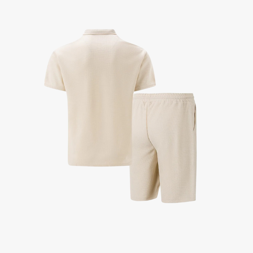 Completo Polo con Zip e Pantaloncini Uomo | Look Coordinato